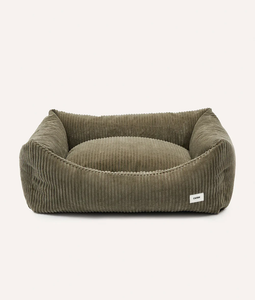 Grünes Cord-Hundebett Snozy