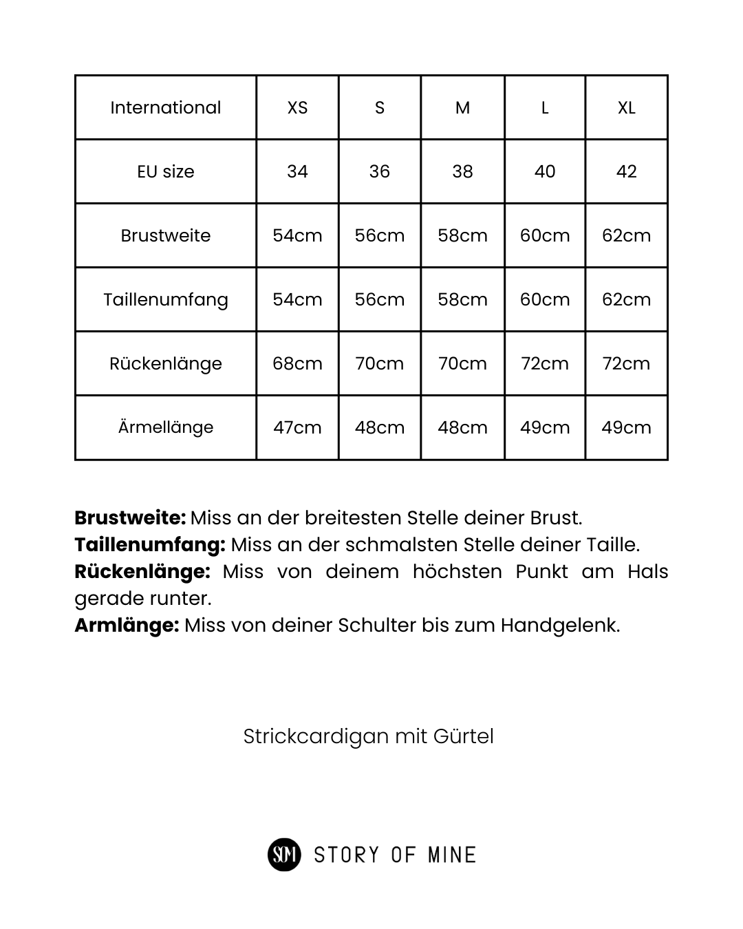 STRICKJACKE MIT GÜRTEL