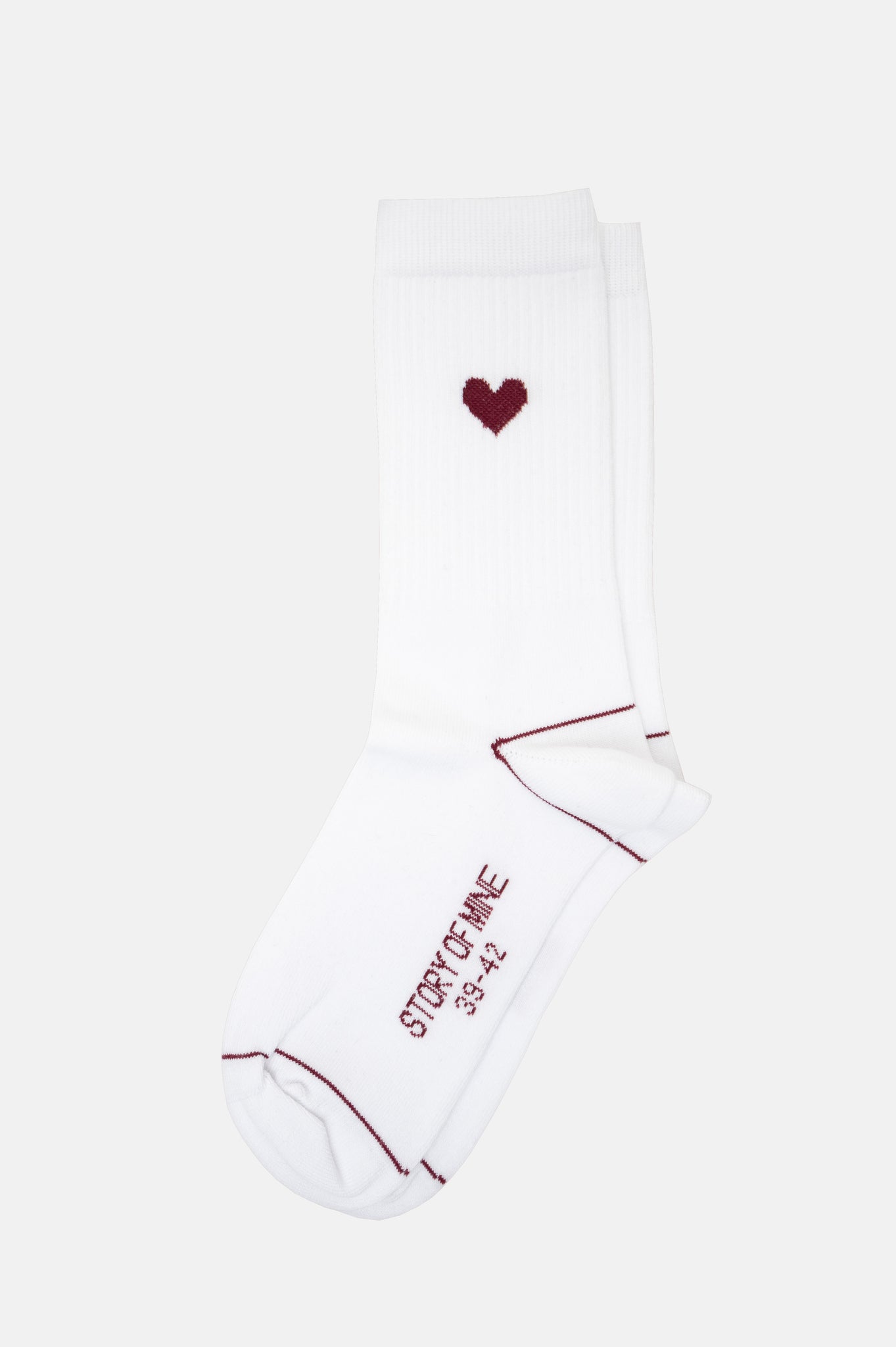 Socken mit Herz weiß