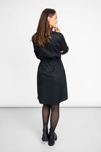 Kleid mit Tunnelzug Schwarz