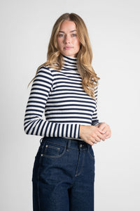 Gestreiftes Longsleeve navy