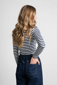 Gestreiftes Longsleeve navy