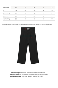 Verkürzte Hose Schwarz