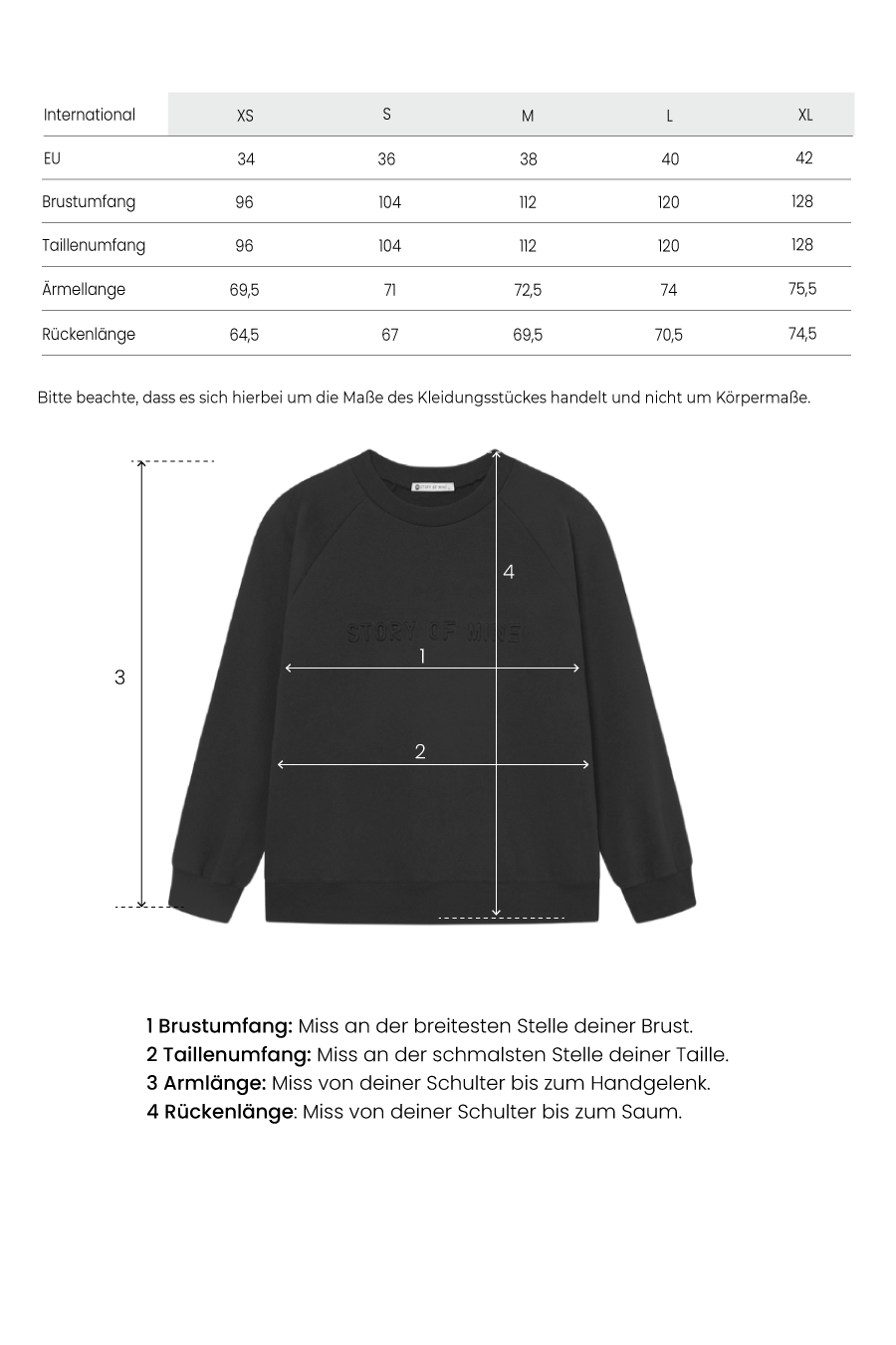 Sweatshirt schwarz