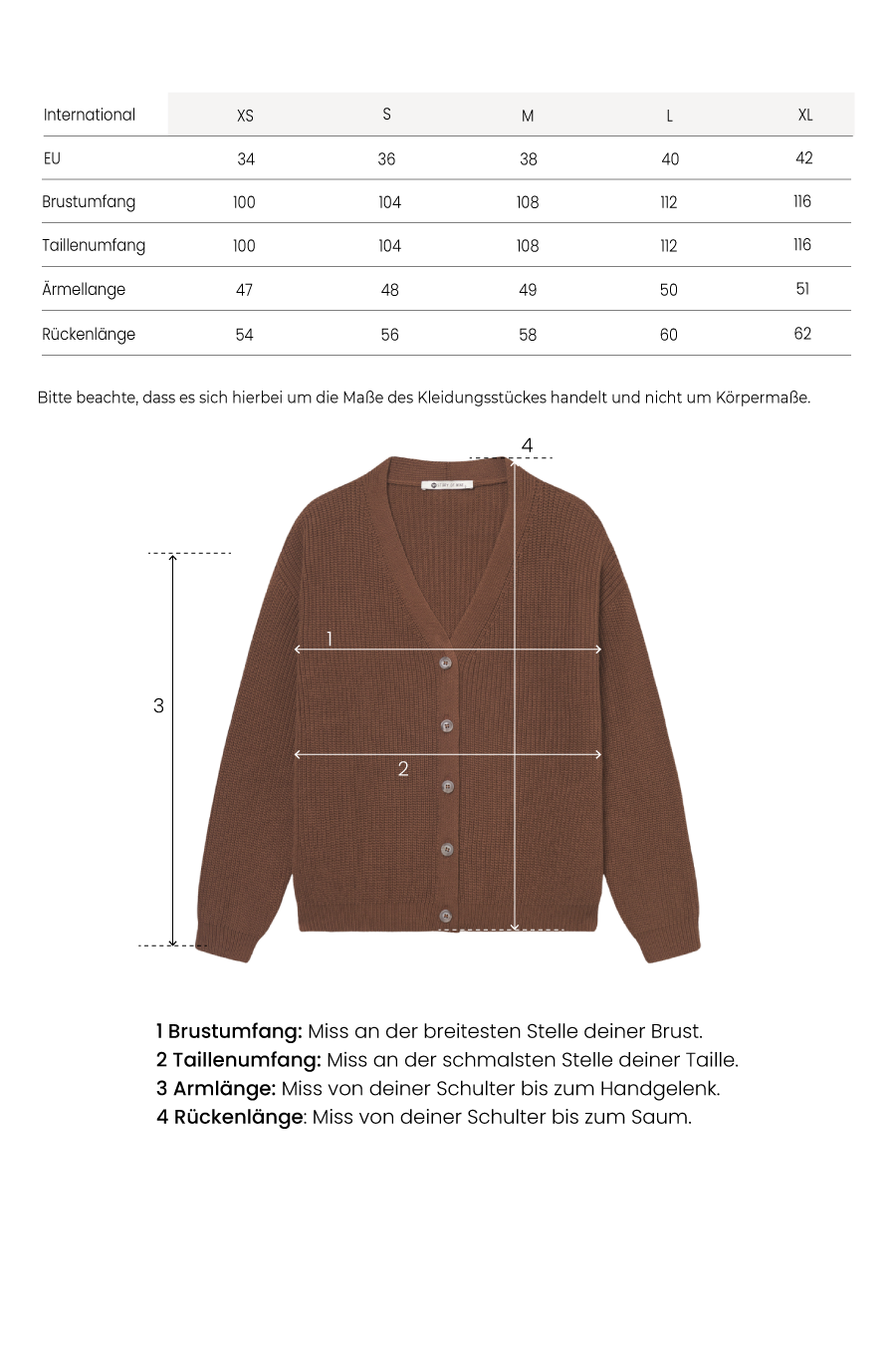 Kurze Strickjacke dunkelbraun