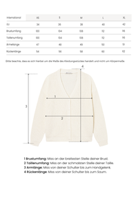 Verkürzte Strickjacke creme