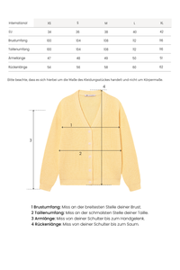 Kurze Strickjacke hellgelb