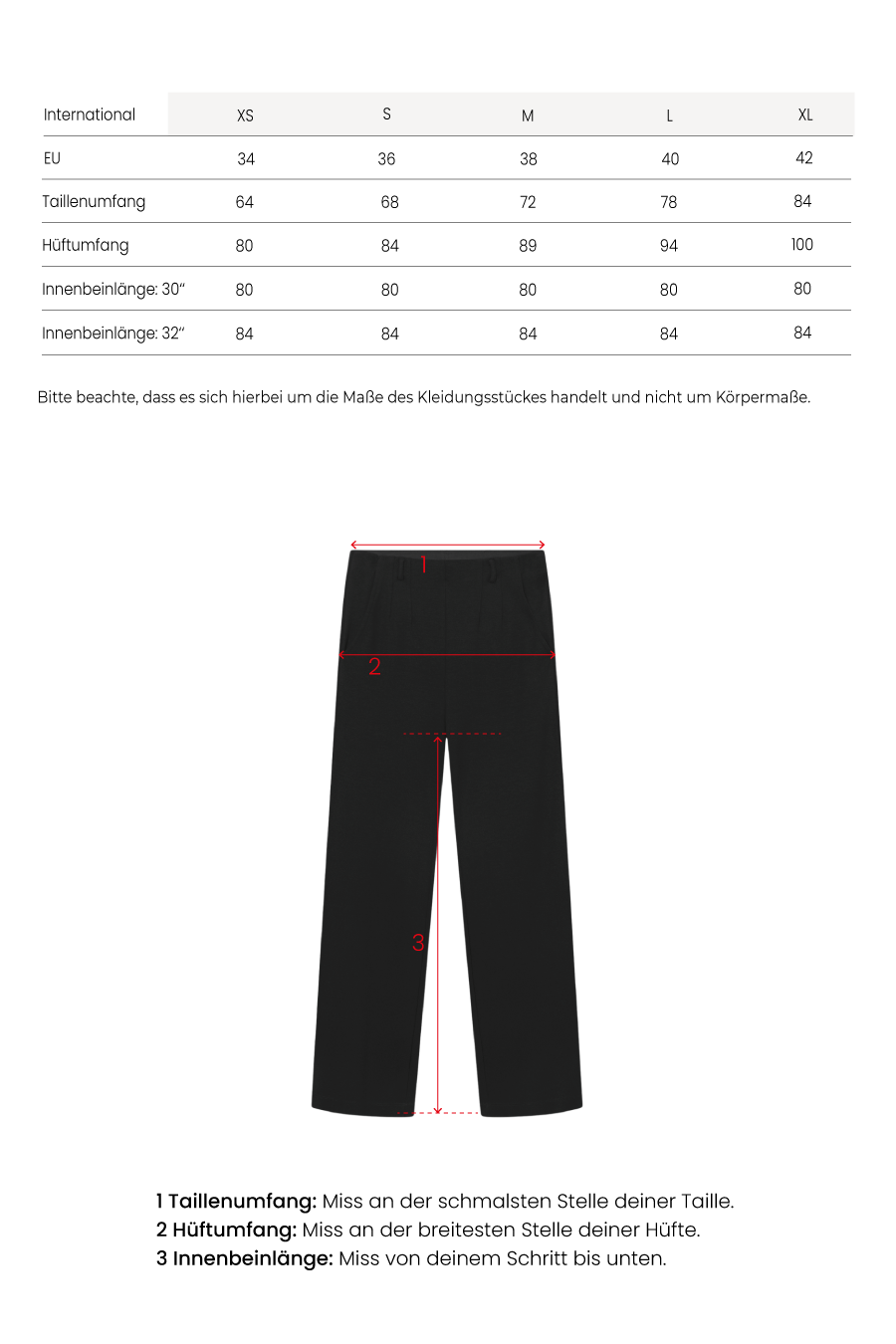 Weite Hose aus Jersey schwarz