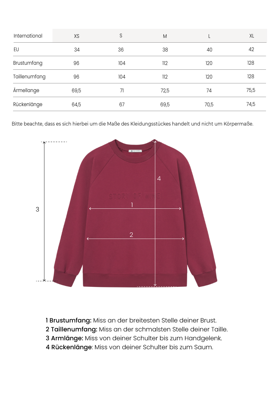 Sweatshirt bordeaux