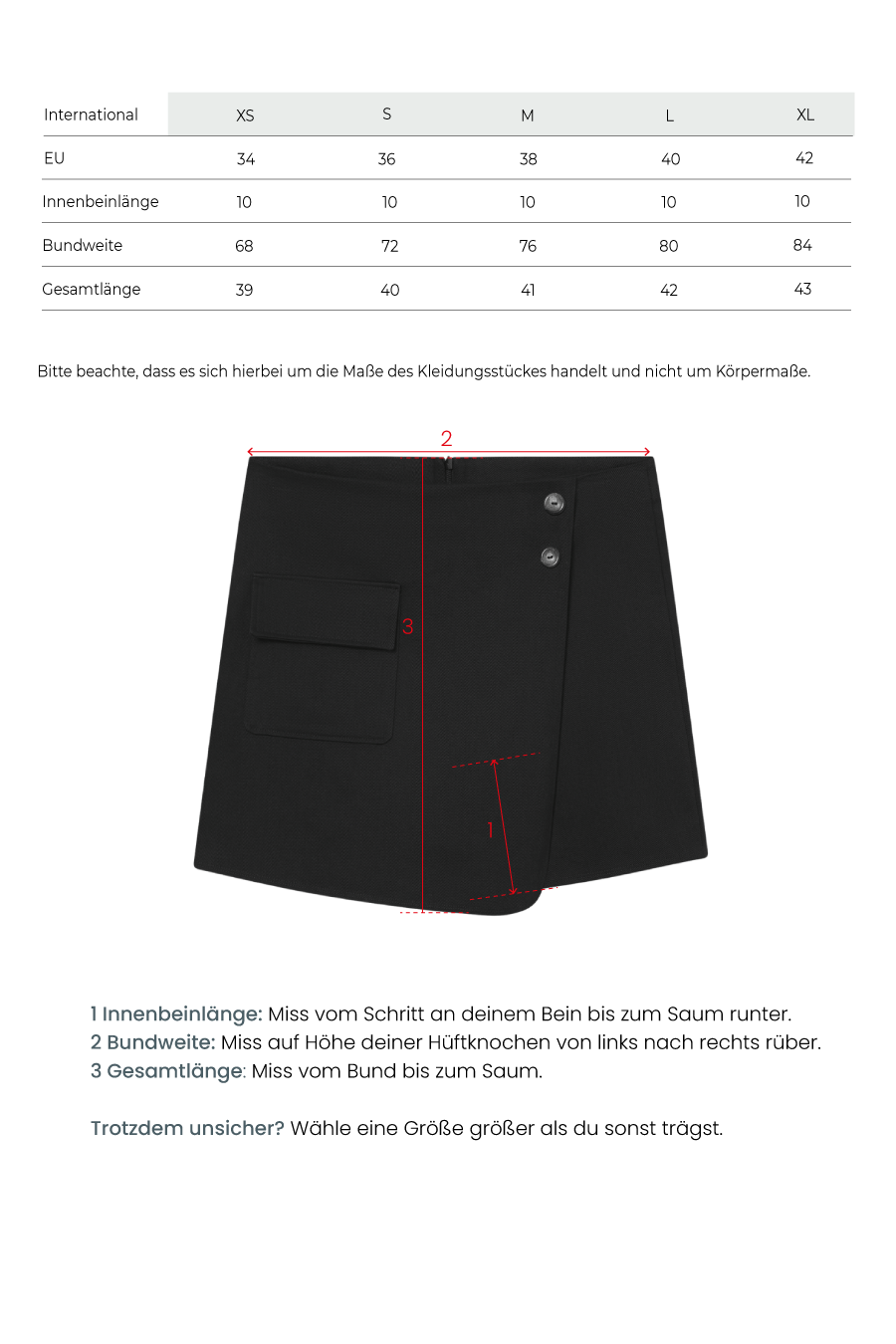 Skort schwarz