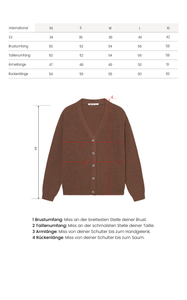 Kurze Strickjacke dunkelbraun