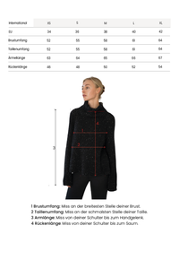 Verkürzter Rollkragenpullover schwarz
