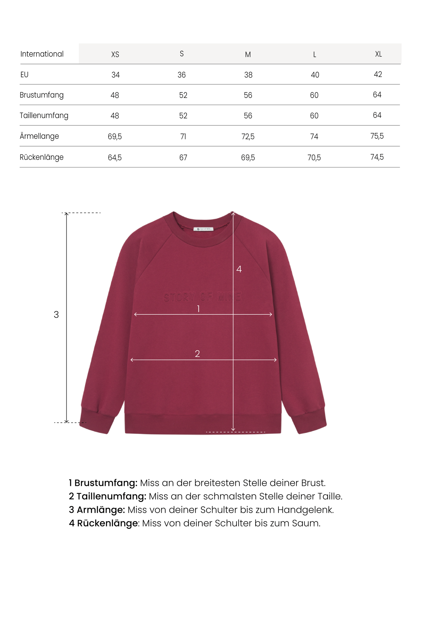 Sweatshirt bordeaux