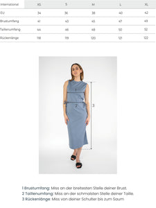Midikleid blau