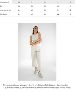 Jeans culottes made of organic cotton