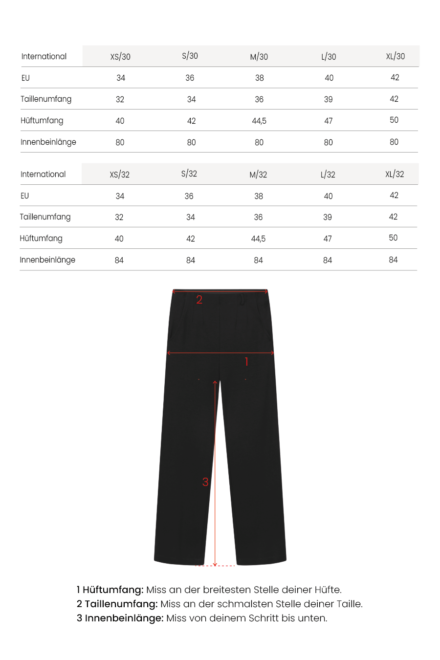 Weite Hose aus Jersey schwarz