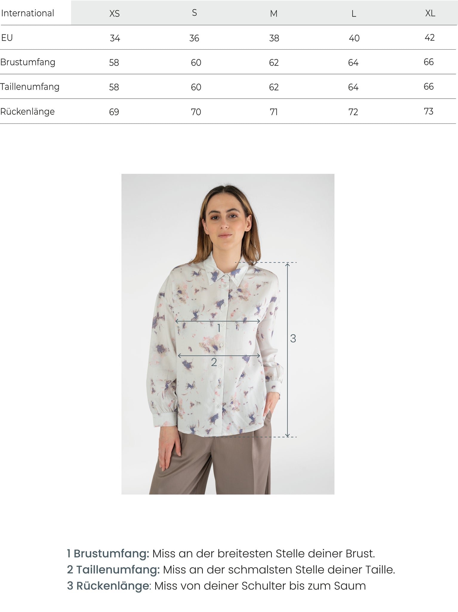 Print blouse made of Tencel
