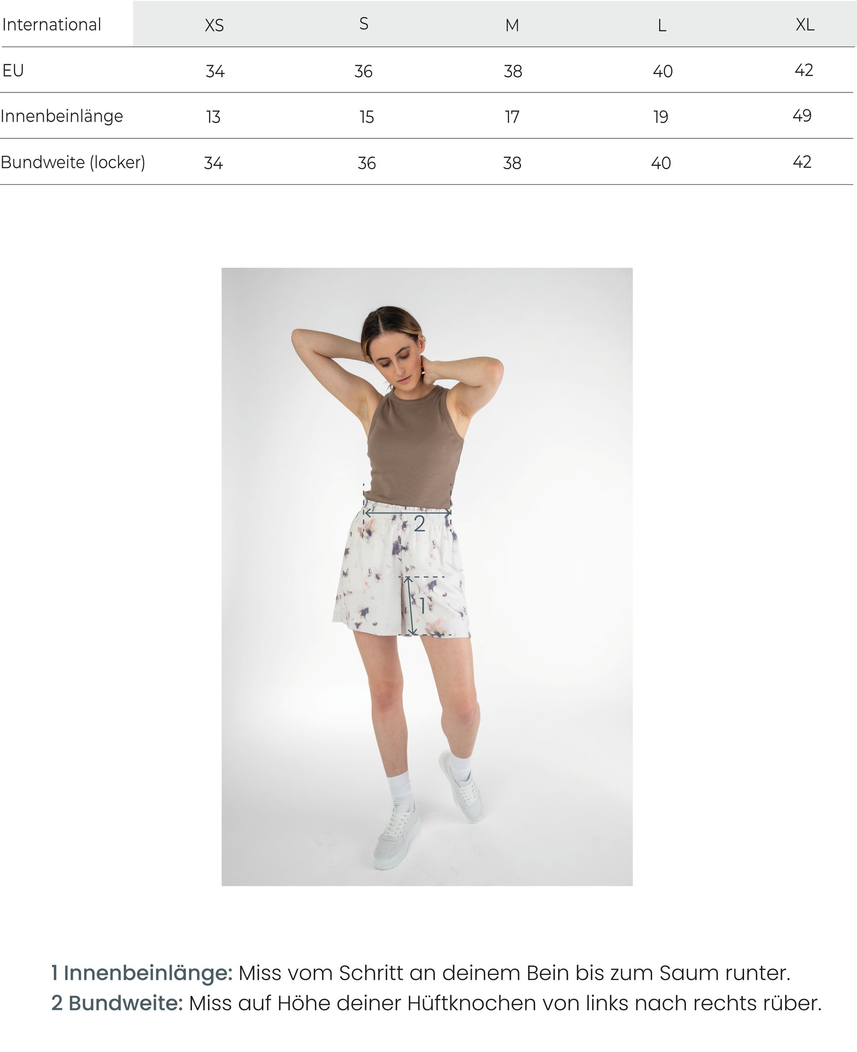 Printed shorts made of Tencel