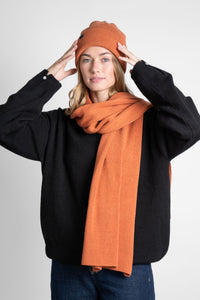 Strickschal Orange
