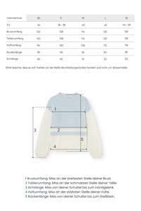 Strickpullover mit Blockstreifen creme-hellblau