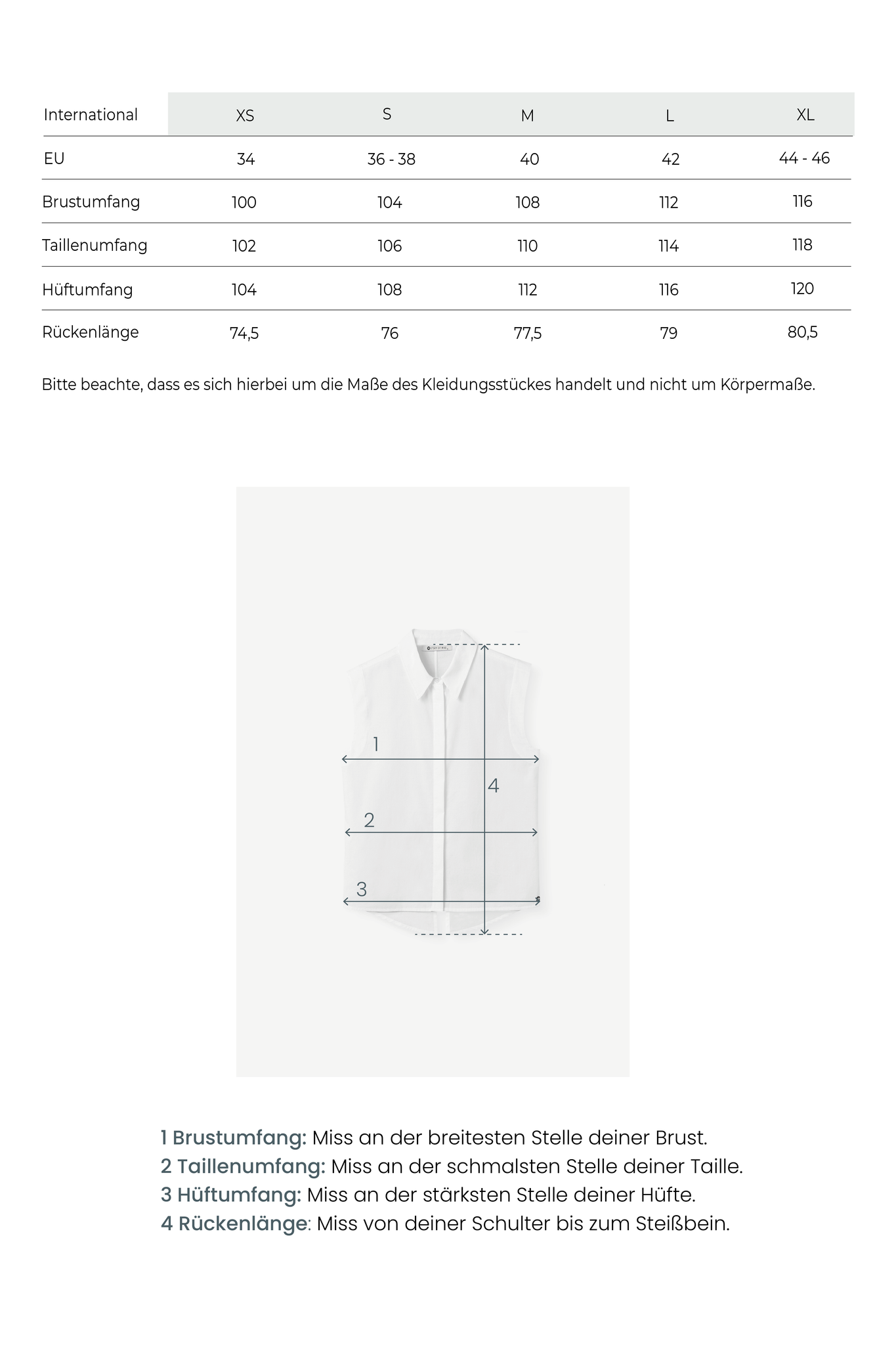 Bluse mit Schlitz Weiß