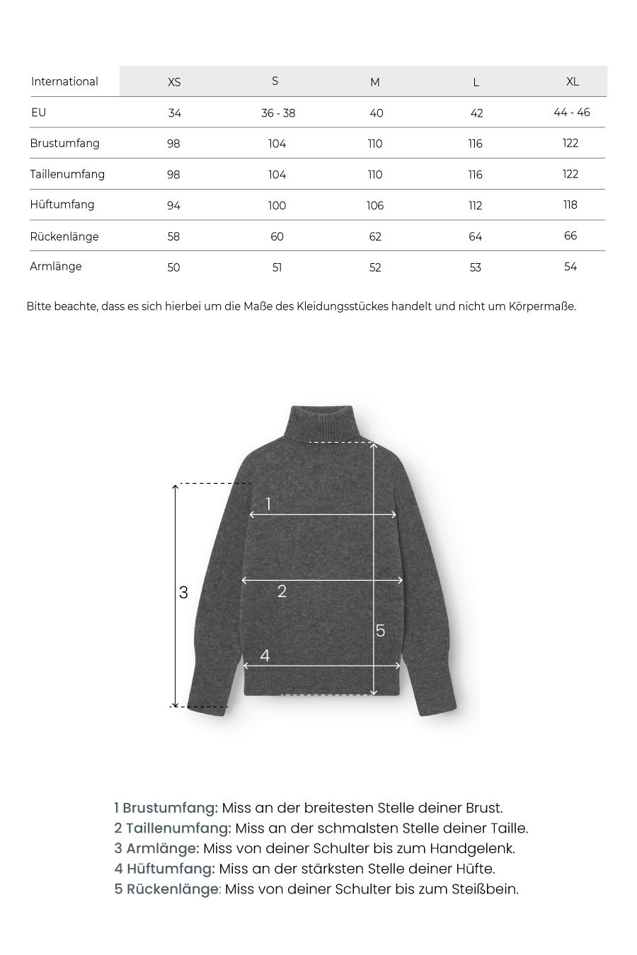 Rollkragenpullover grau