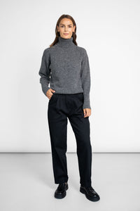Rollkragenpullover grau