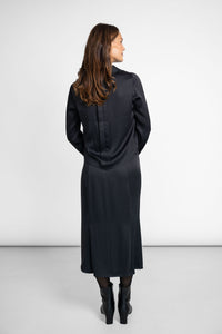 Satin Midirock schwarz