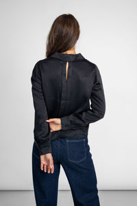 Satinbluse schwarz