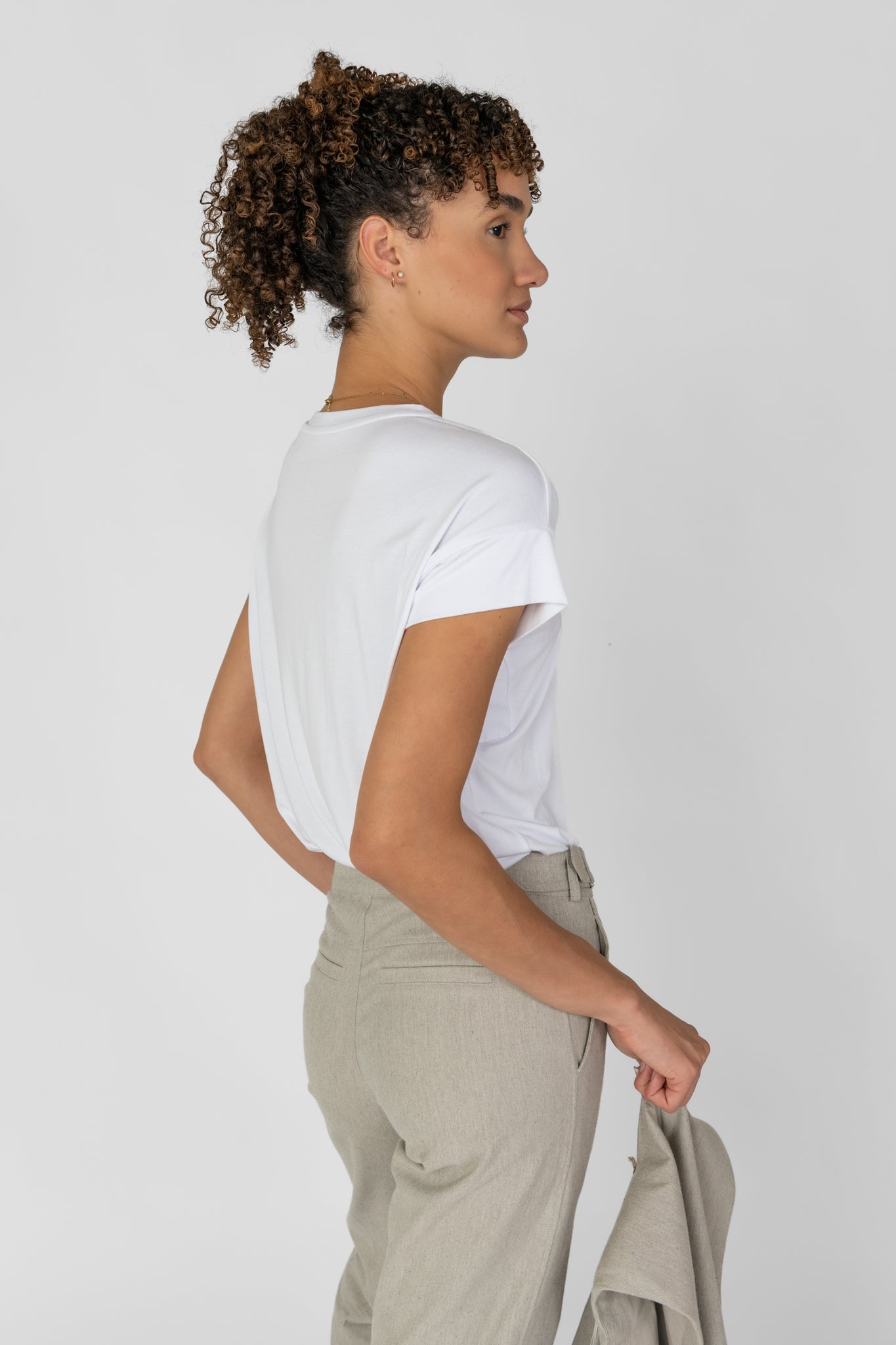 Round neck T-shirt made of viscose EcoVero™ by Lenzing Mix