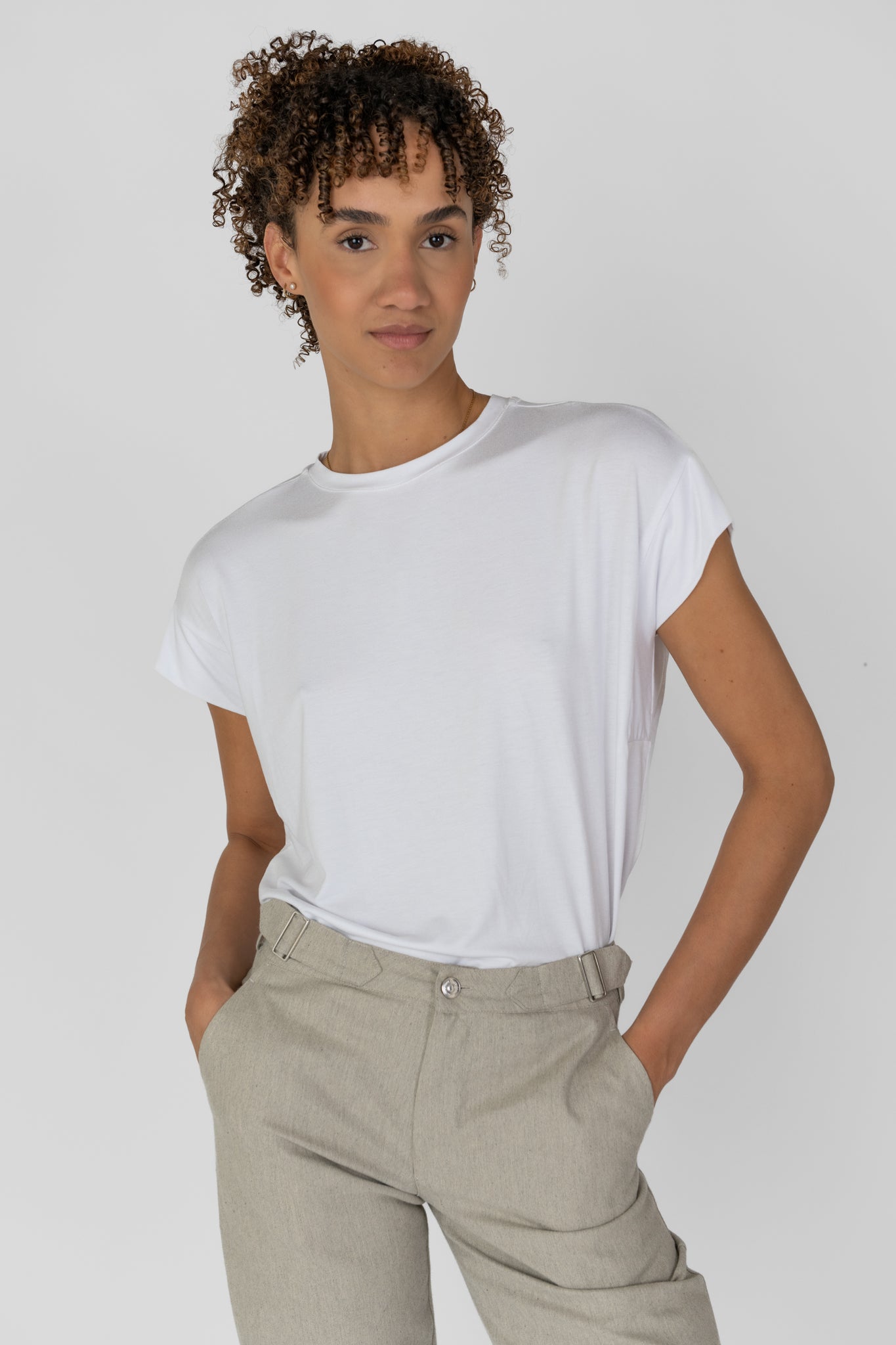 Round neck T-shirt made of viscose EcoVero™ by Lenzing Mix