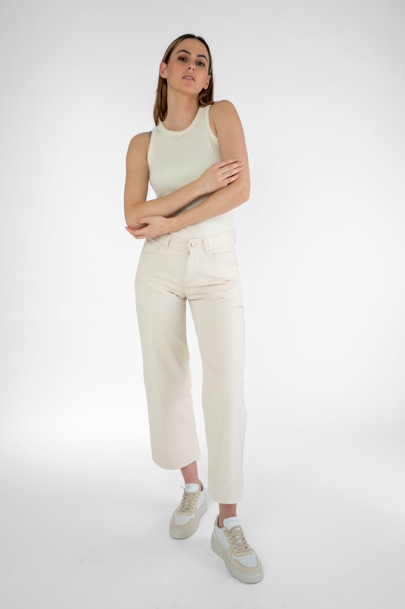 Jeans culottes made of organic cotton