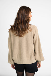 Boxy Cardigan sand