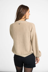 Boxy Cardigan sand