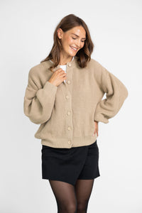 Boxy Cardigan sand