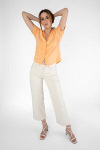 Hemdbluse apricot