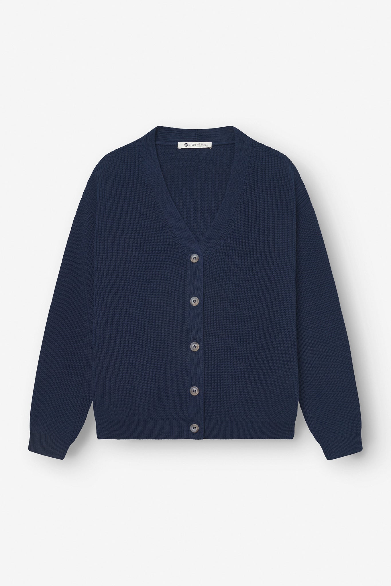 Kurze Strickjacke navy