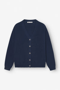 Kurze Strickjacke navy