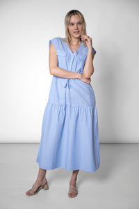 Stufenkleid hellblau