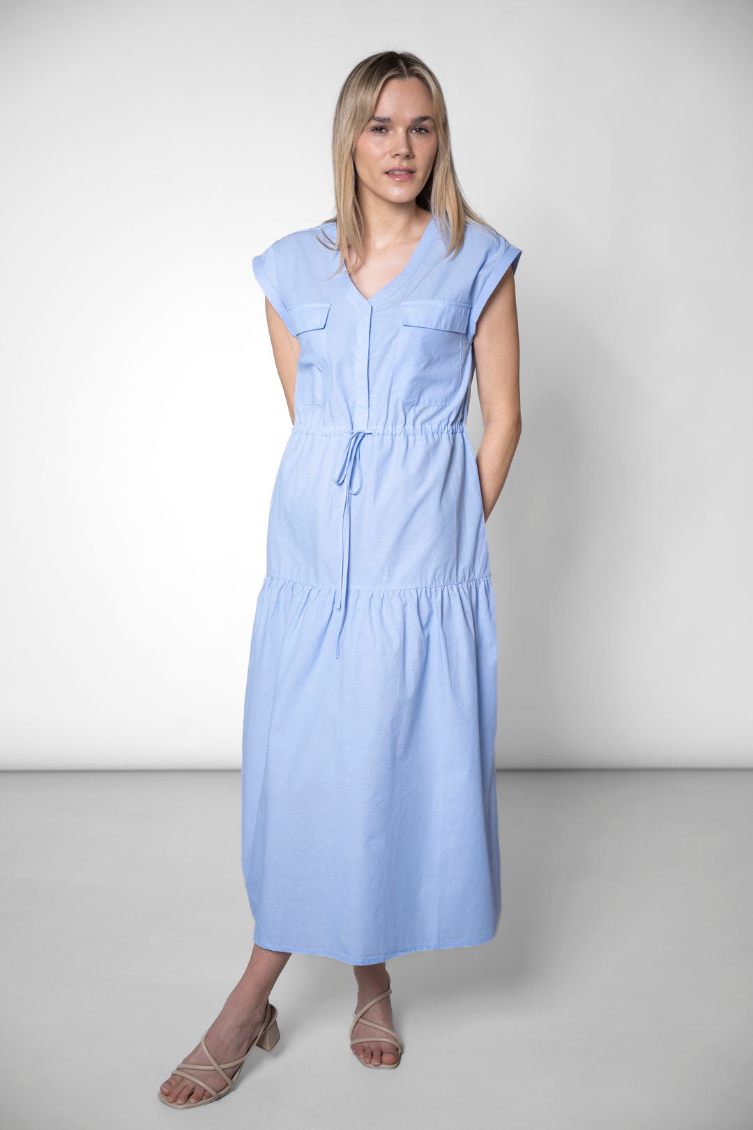 Stufenkleid hellblau