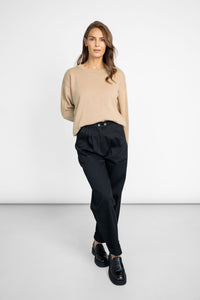 Verkürzte Hose Schwarz