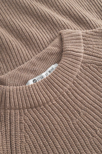 Strickpullover mit Reißverschluss sand