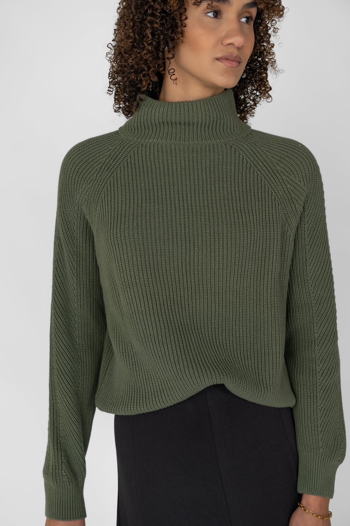 Organic cotton turtleneck sweater