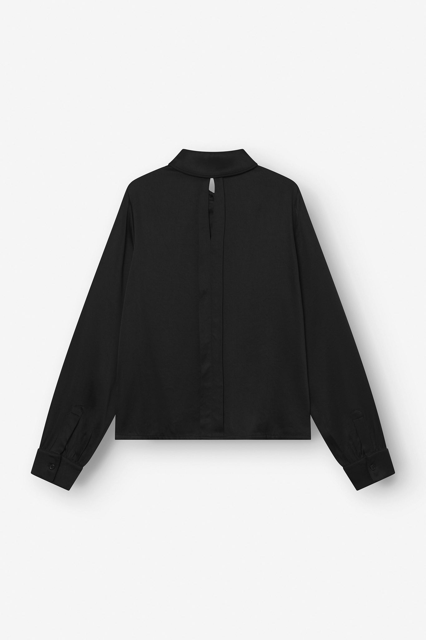 Satinbluse schwarz