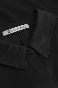 Satinbluse schwarz