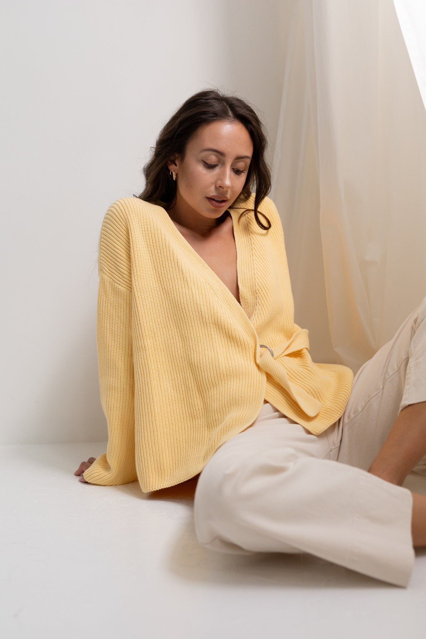 Wrap-look cardigan