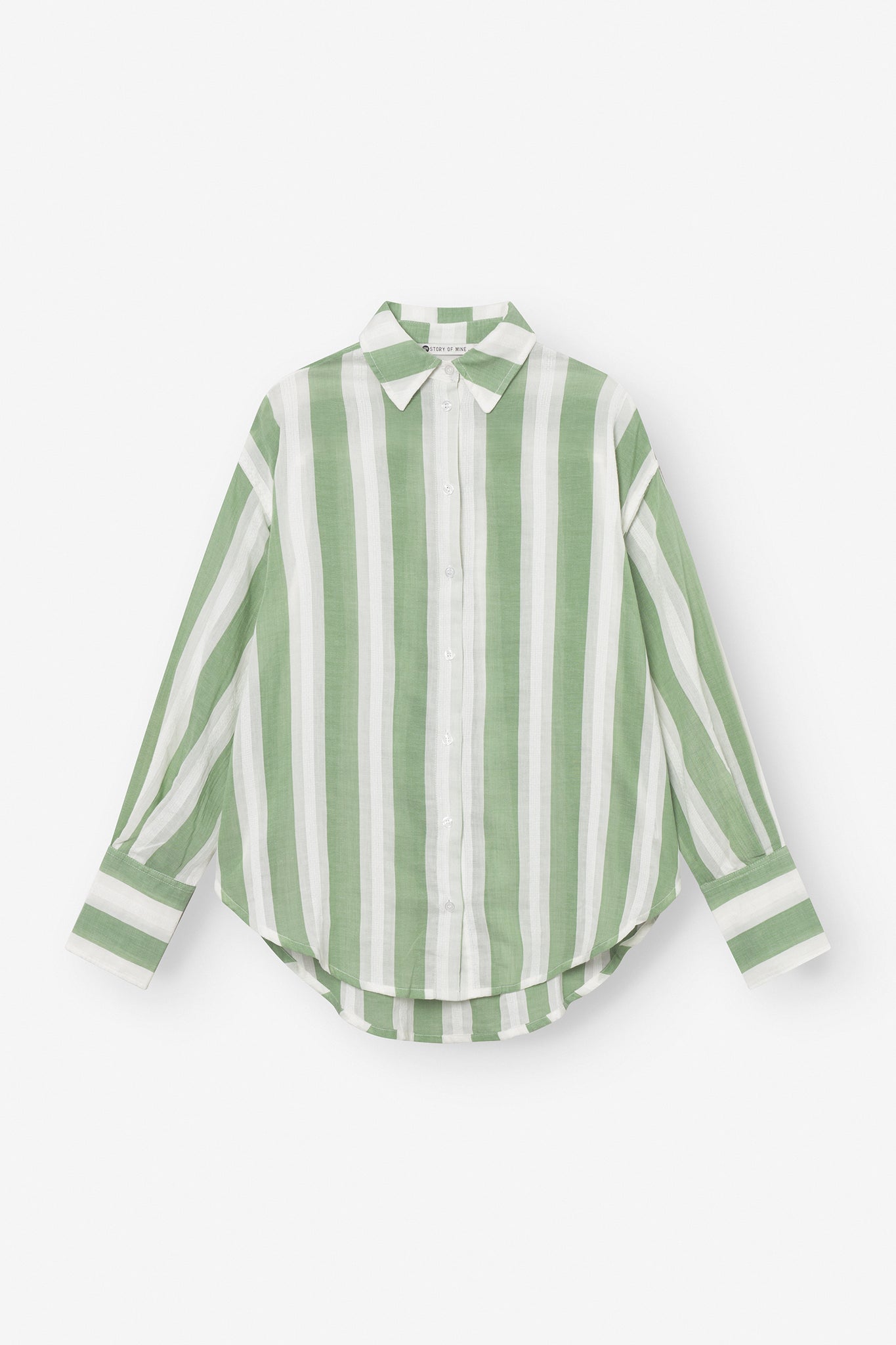 Bluse mit Streifen weiß/grün