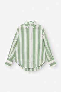 Bluse mit Streifen weiß/grün