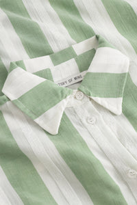 Bluse mit Streifen weiß/grün