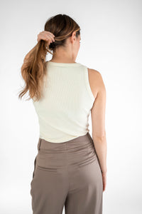 Tank top made of organic cotton off-white